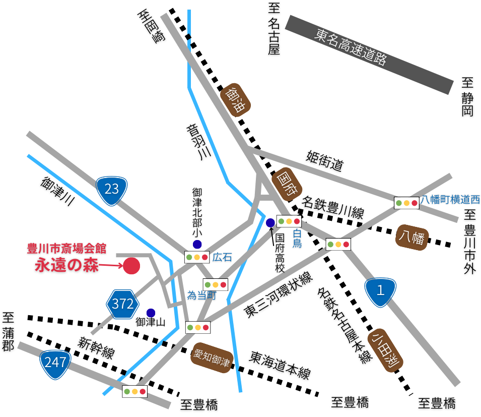 永遠の森の周辺地図